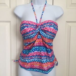 NWT Freya Kaleidoscope Ikat Tankini Top Size 30G